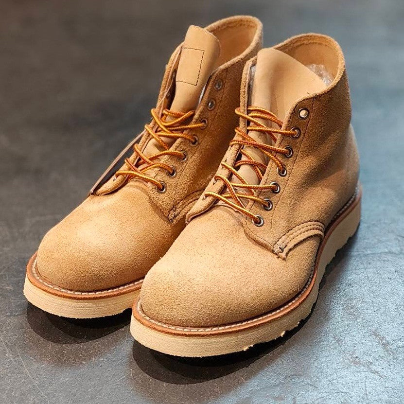 未使用品【REDWING】レッドウィング アイリッシュセッター 四角犬タグ ワークブーツ スエード ベージュ系 サイズ US7