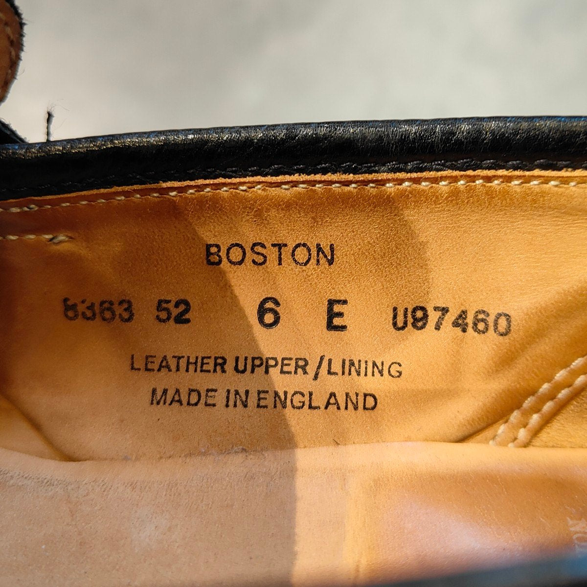 美品 【Crockett&Jones】クロケット&ジョーンズ ボストン ローファー グレインレザー ブラック サイズUK6E 314ラスト