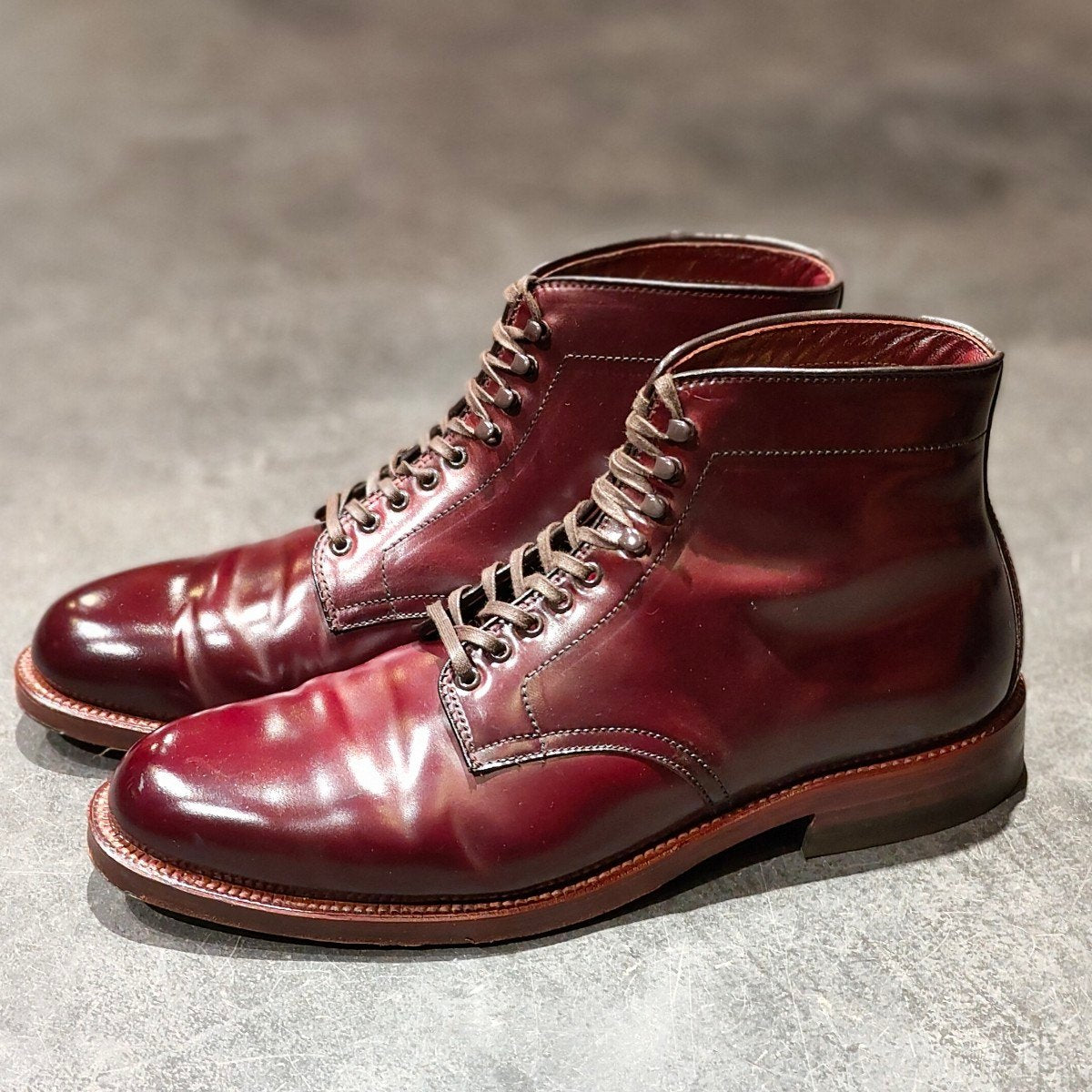 美品 【ALDEN】オールデン 45298H プレーントゥブーツ コードバン ダークバーガンディ サイズ US9D バリーラスト
