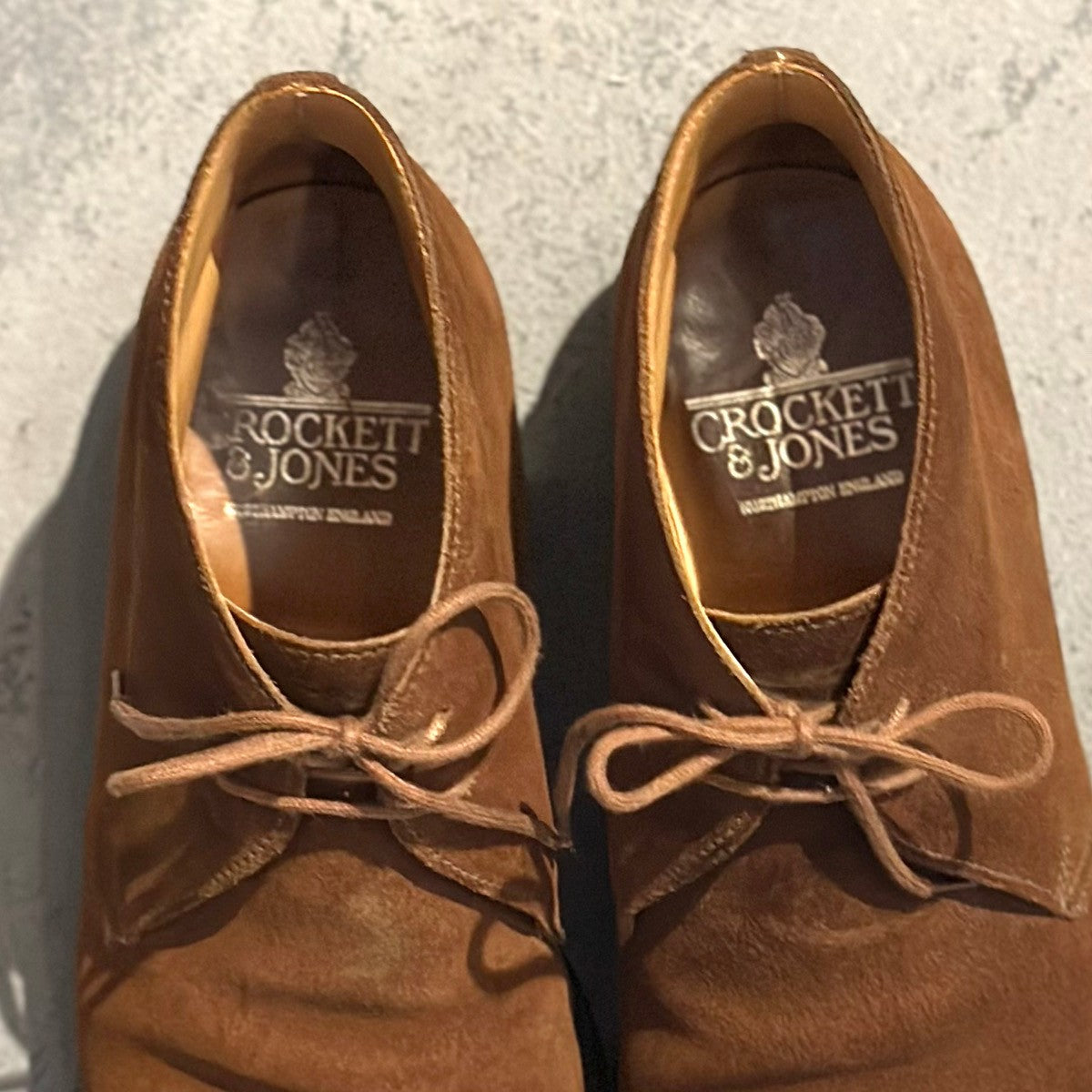 【CROCKETT&JONES】クロケット&ジョーンズ チャートシー チャッカブーツ スエード ライトブラウン サイズ7E 224ラスト