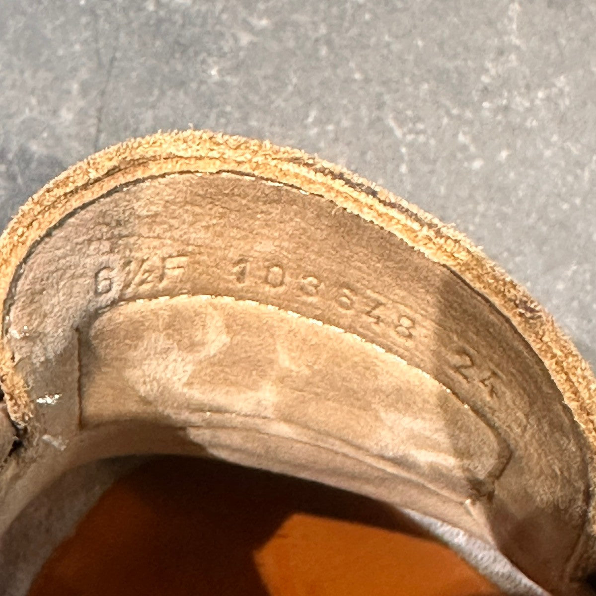 試着程度【PARABOOT】パラブーツ ナント アンラインドローファー スエード ベージュ サイズUK6.5
