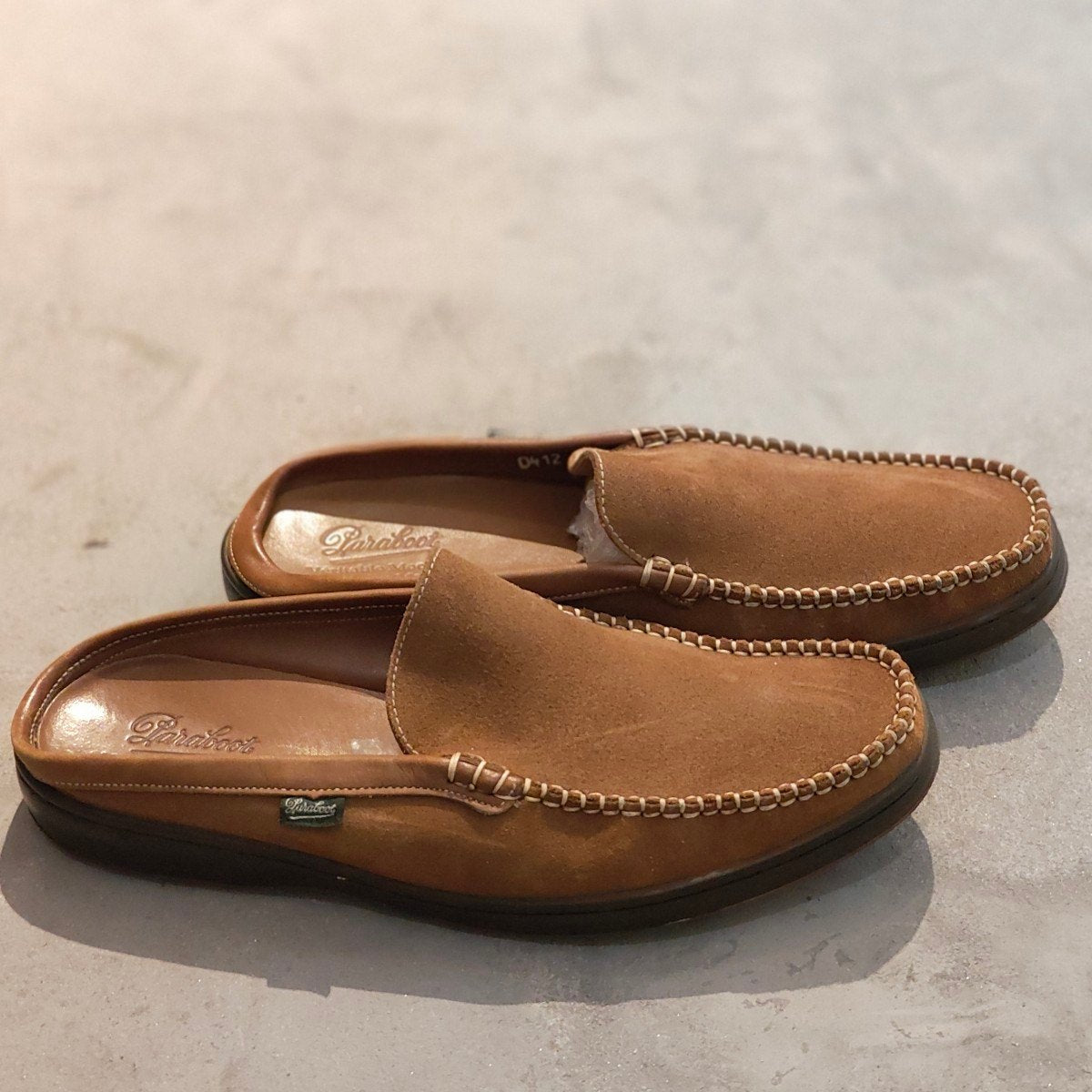 【PARABOOT】パラブーツ バハマ 0412 スリッポン スエード ブラウン サイズUK8.5