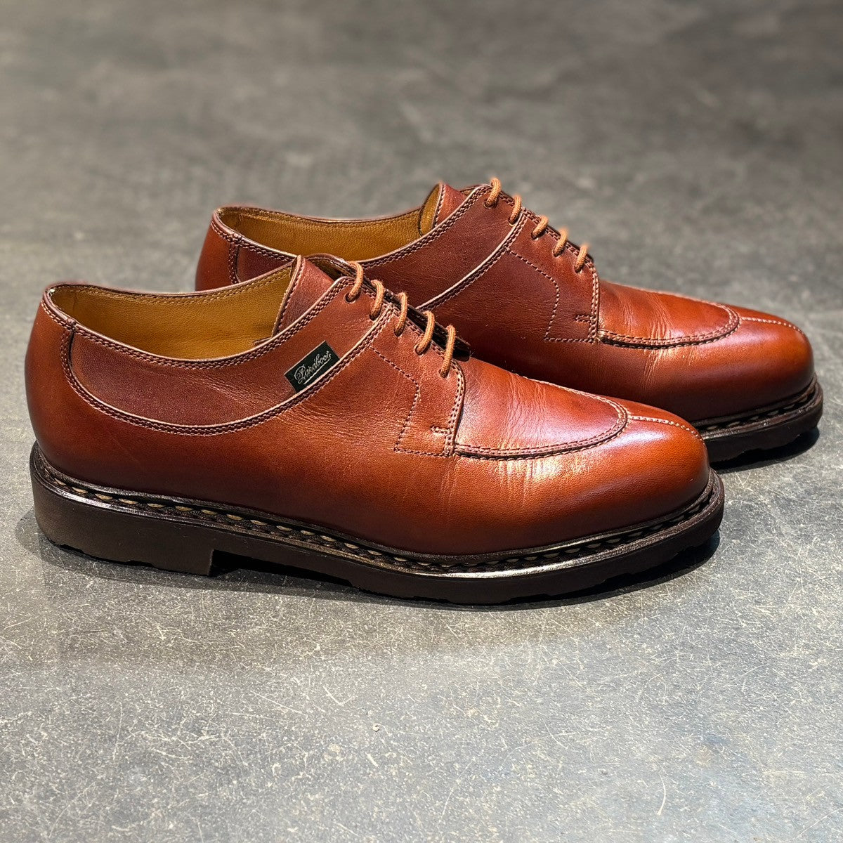 【Paraboot】パラブーツ レザーシューズ アヴィニョン Uチップ カーフ マロン サイズ UK5.5