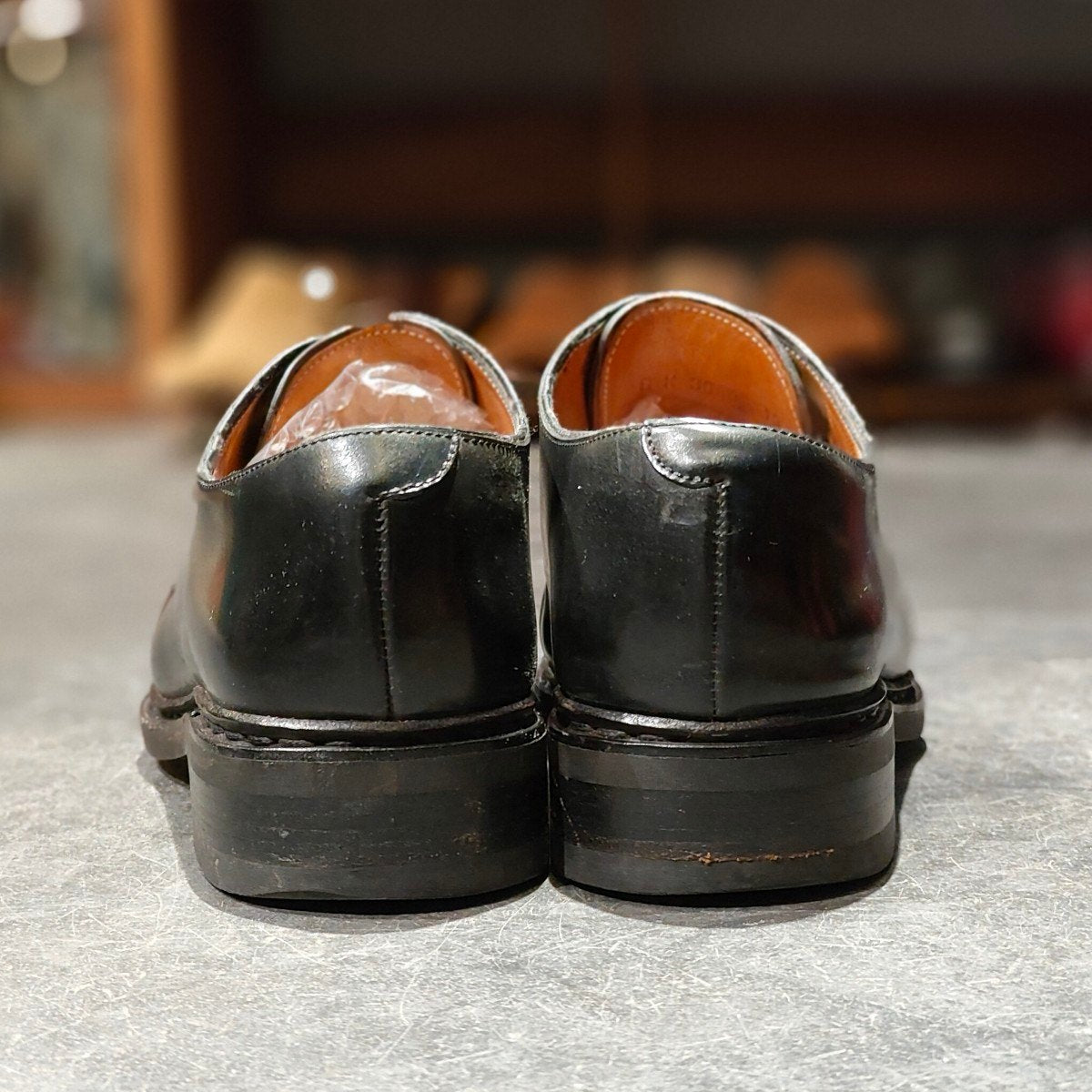 希少【Paraboot】パラブーツ サンド Uチップ コードバン ブラック サイズ UK6
