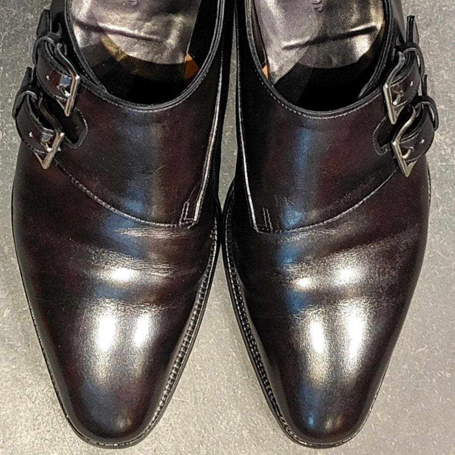 極美品 【JOHN LOBB】ジョンロブ チャペル ダブルモンクミュージアムカーフ ブラック サイズ UK6D 8000ラスト 参考定価¥344,300-