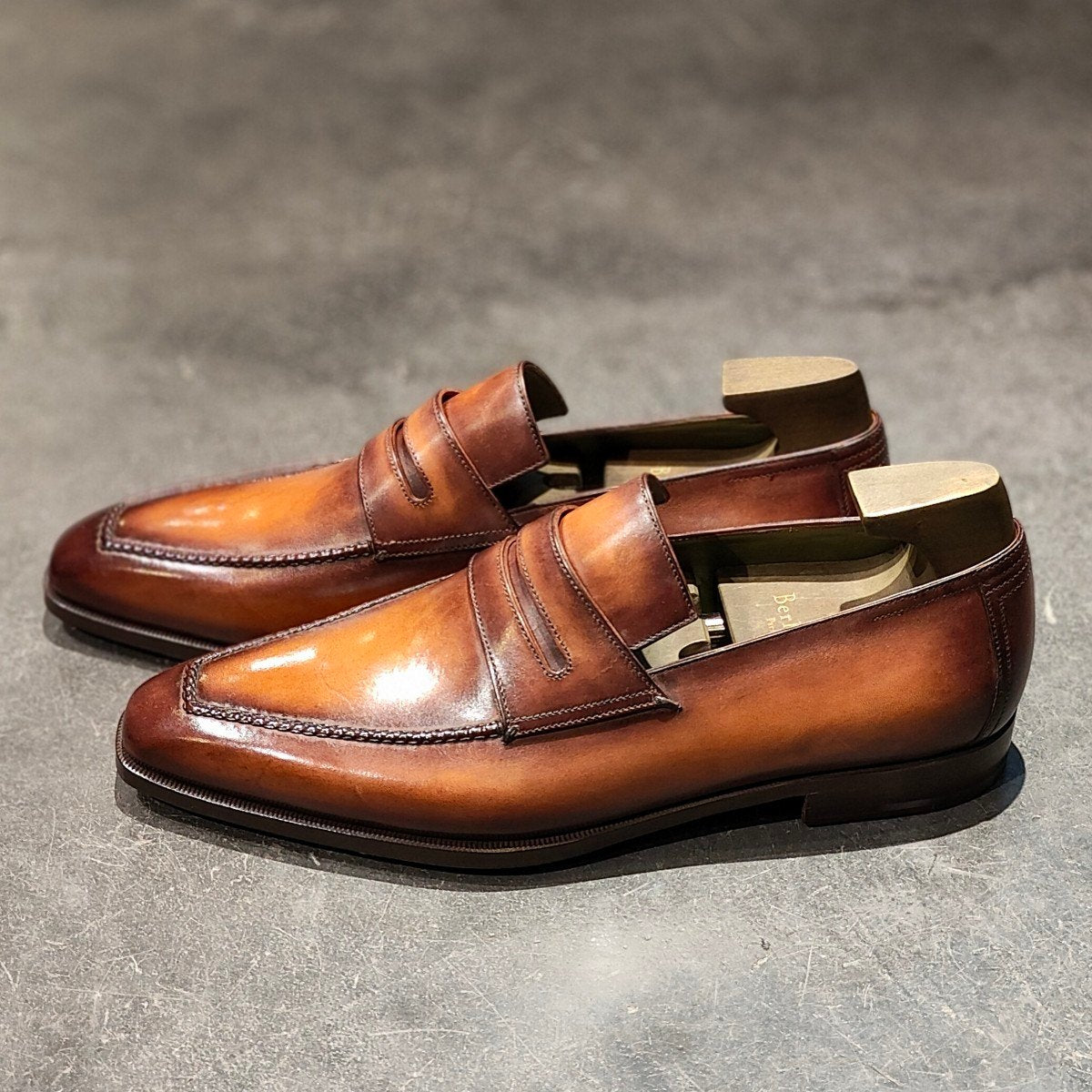 新品未使用 【BERLUTI】ベルルッティ アンディ ローファー カーフ パティーヌ ブラウン サイズ UK9