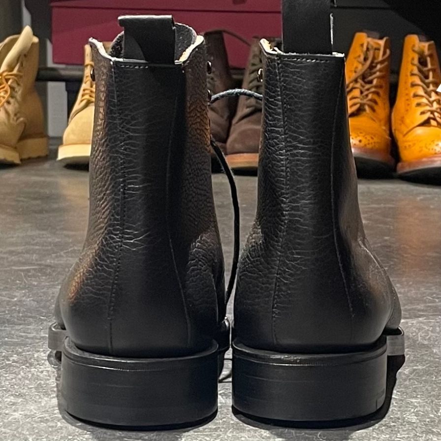 【CROCKETT&JONES】クロケットジョーンズ ゴールウェイ レースアップブーツ グレインレザー ブラック サイズ UK6.5E