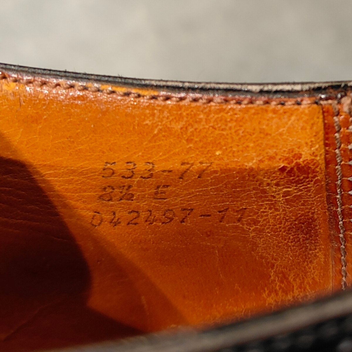 希少【J.M.WESTON】ジェイエムウエストン 533 旧旧旧ロゴ シングルモンク ウイングチップ カーフ ブラック サイズUK8.5E