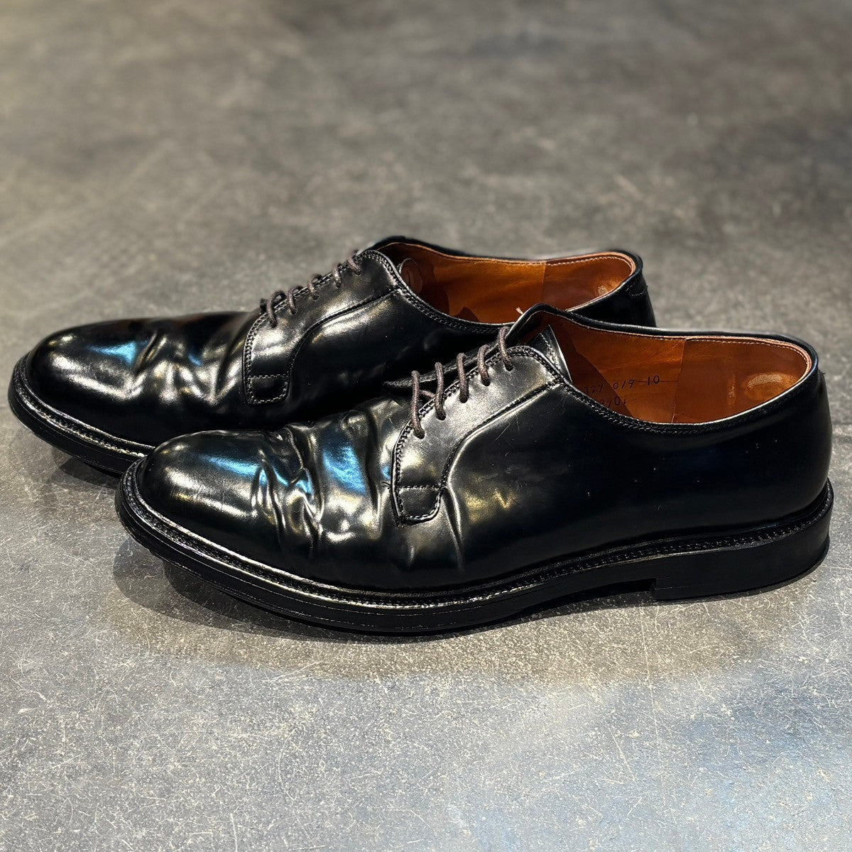 【ALDEN】オールデン レザーシューズ 9901 プレーントゥ コードバン ブラック サイズUS10.5D バリーラスト