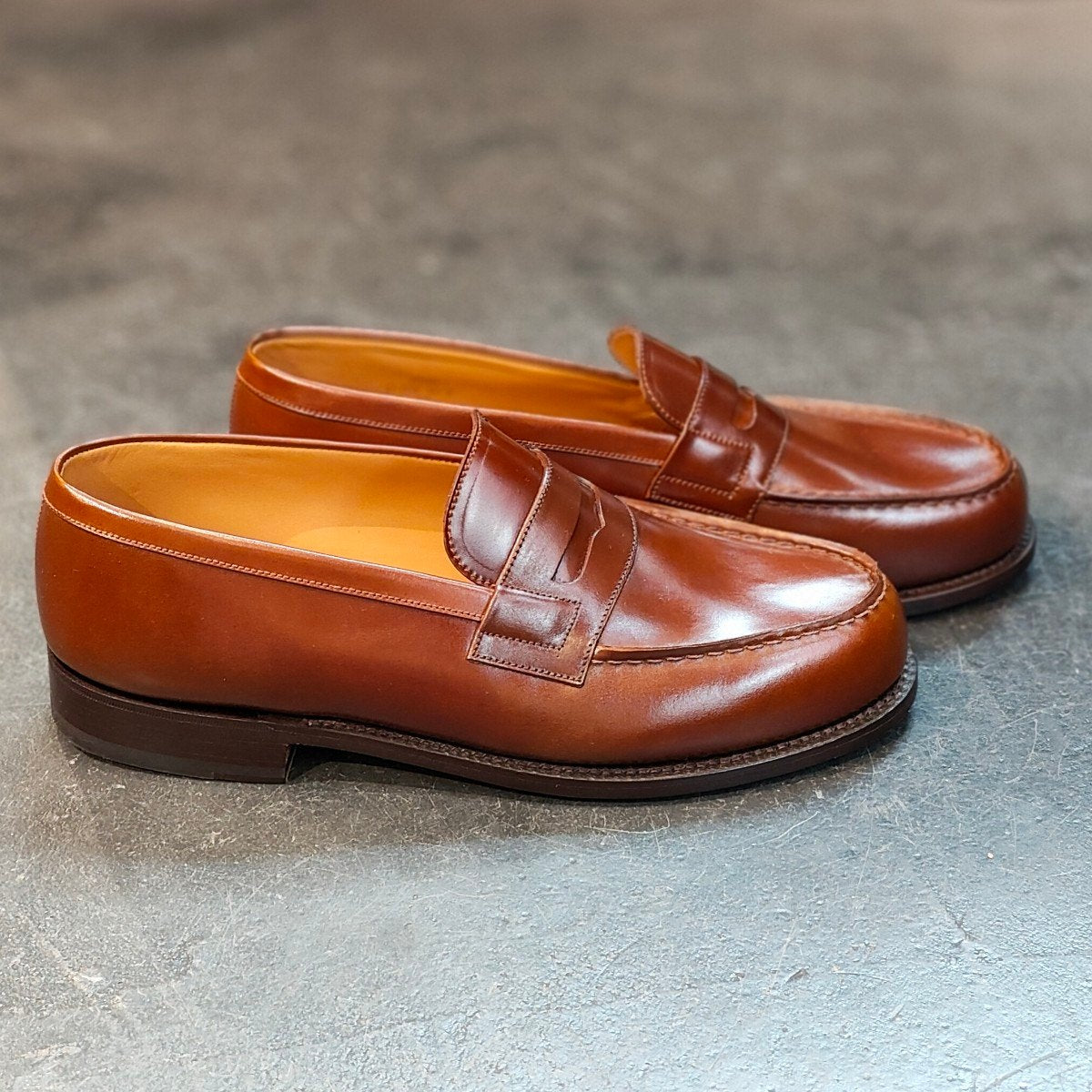 希少 新品未使用 【J.M.WESTON】ジェイエムウエストン UK7D シグニチャーローファー コードバン コニャック サイズ UK7D 41ラスト