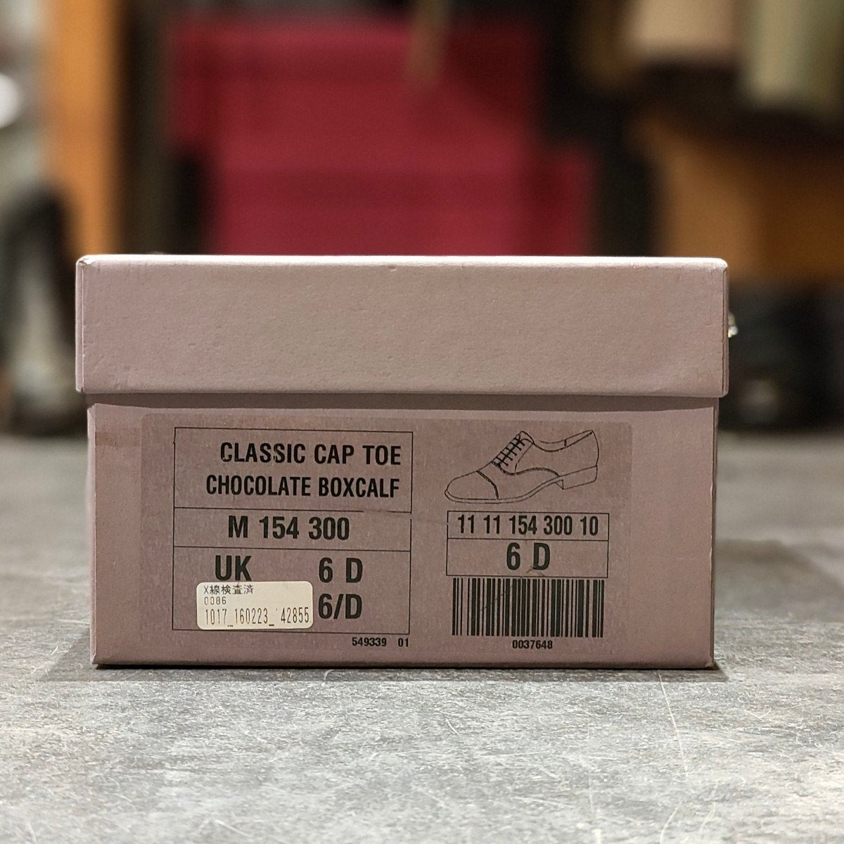 美品【J.M.WESTON】ジェイエムウエストン 300 旧ロゴ ストレートチップ カーフ チョコレート UK6D 11ラスト 参考定価¥165,000-