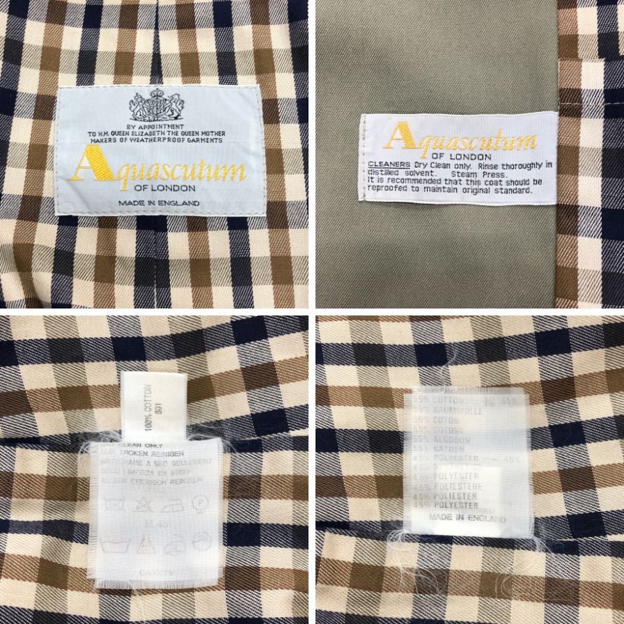 【Aquascutum】アクアスキュータム トレンチコート サイズ