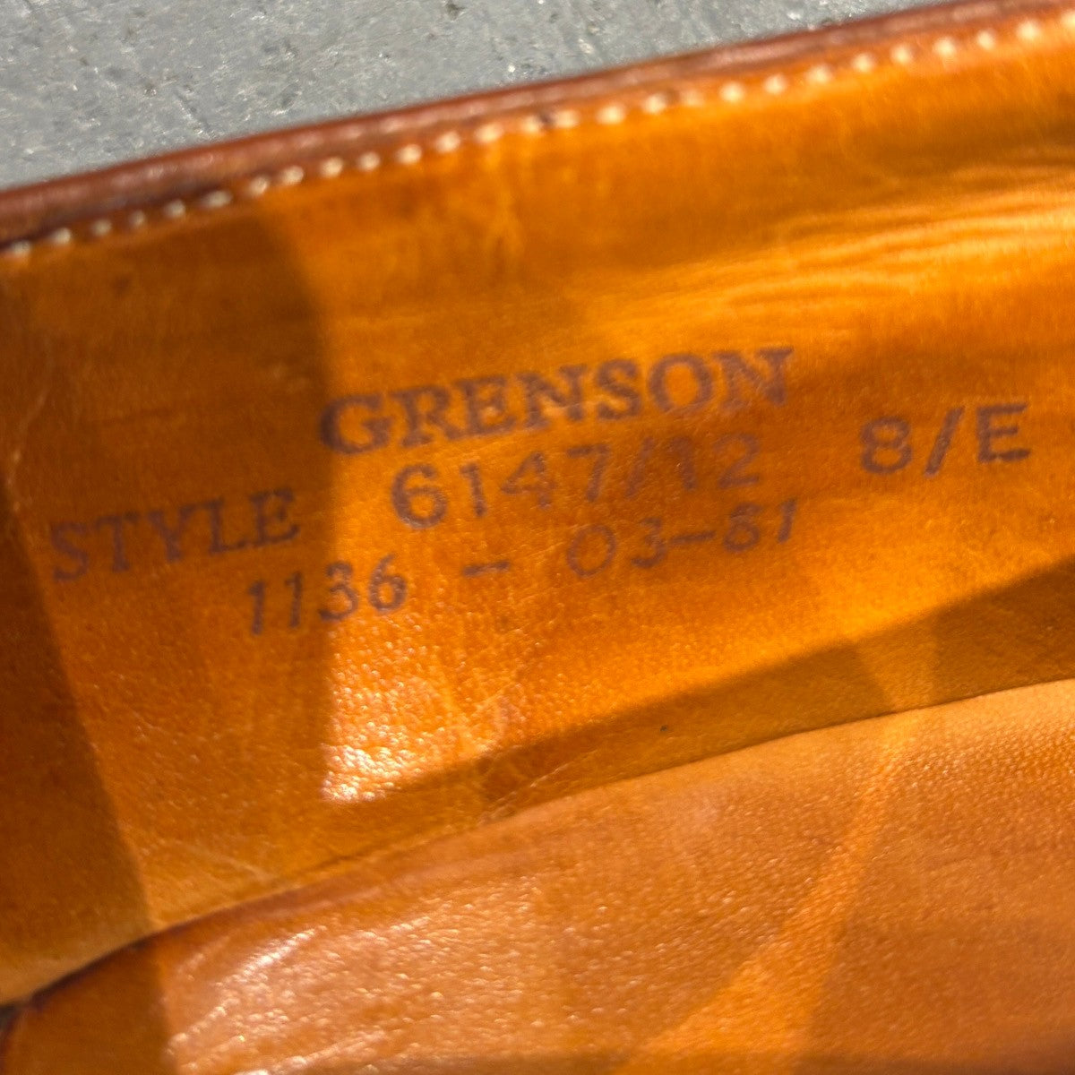 【GRENSON】グレンソン コインローファー 6147/12 70~80年代 リザード ブラウン サイズ UK8.5E