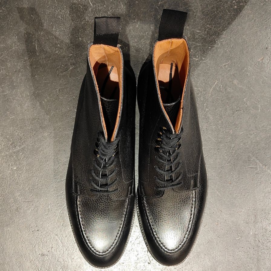【CROCKETT&JONES】クロケットジョーンズ ゴールウェイ レースアップブーツ グレインレザー ブラック サイズ UK6.5E