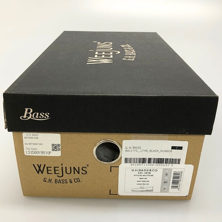 新品未使用 【G.H.Bass&Co. 】 ジーエイチバス 11775 リンカーン ビットローファー ハイシャインレザー ブラック サイズ US7 定価¥34,100-