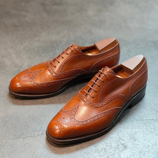 希少 【J.M.WESTON】ジェイエムウエストン 376 旧旧旧ロゴ フルブローグ  カーフ ブラウン サイズ UK7E 11ラスト