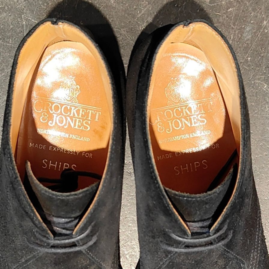 【CROCKETT&JONES】クロケット&ジョーンズ TETBURY チャッカブーツ スエード ブラック UK6E