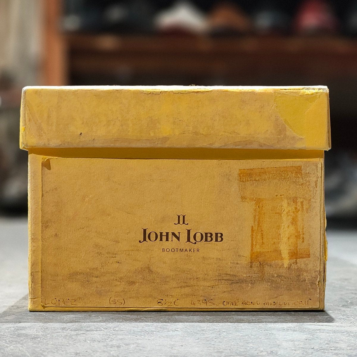 希少 使用数回 【JOHN LOBB】ジョンロブ 旧ロゴ ロペス ローファー ミュージアムカーフ ダークブラウン サイズ UK8.5E 4395ラスト 参考定価¥269,500-