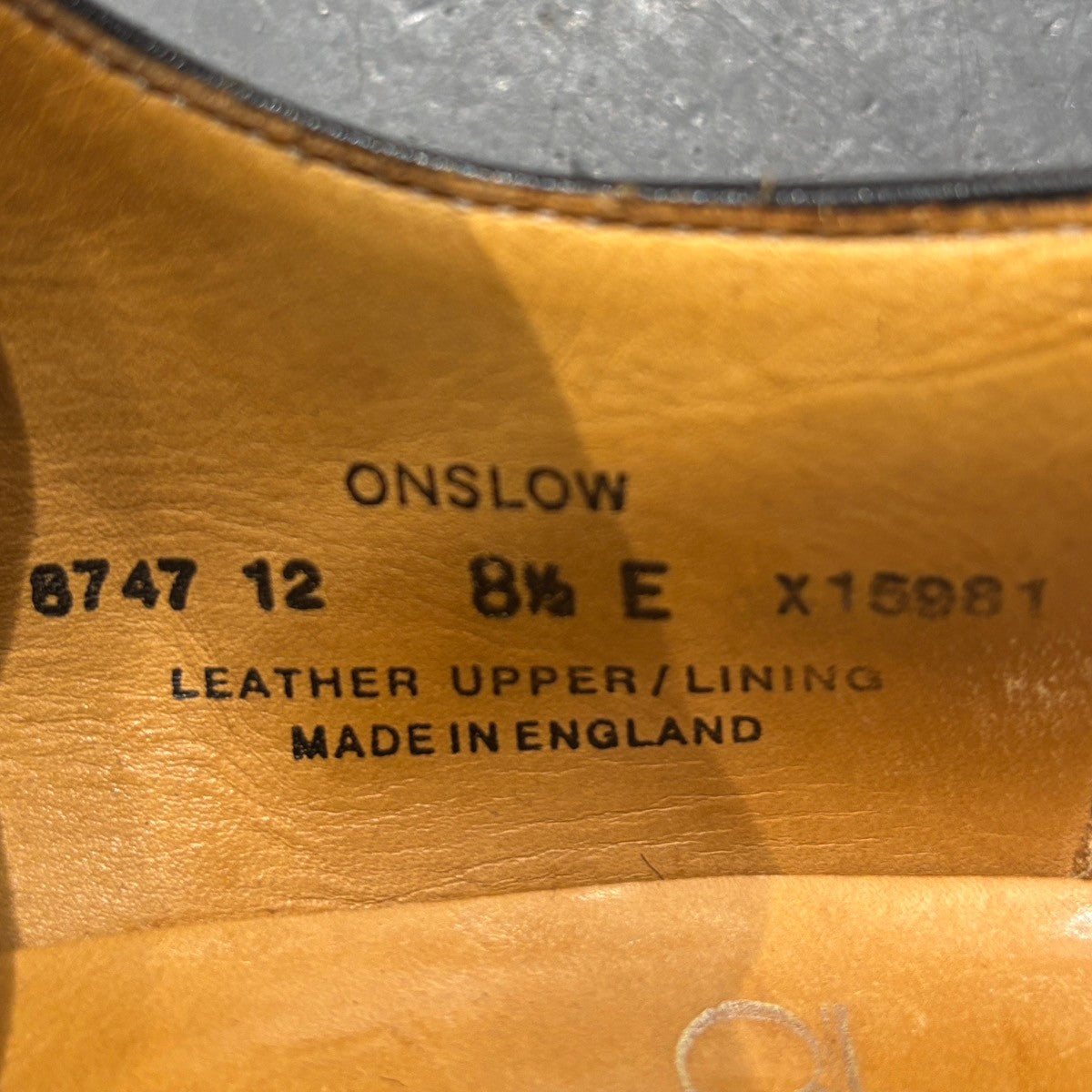 【CROCKETT&JONES】クロケット&ジョーンズ レザーシューズ オンスロー Uチップ カーフ ブラック サイズ UK8.5E