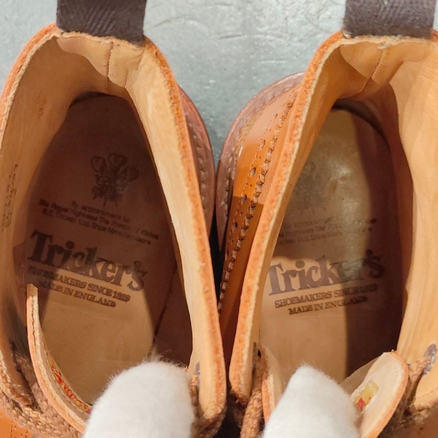 【Tricker’s】トリッカーズ ストウ ブーツ カーフ ベージュ サイズ UK6.5 参考定価¥132,000-