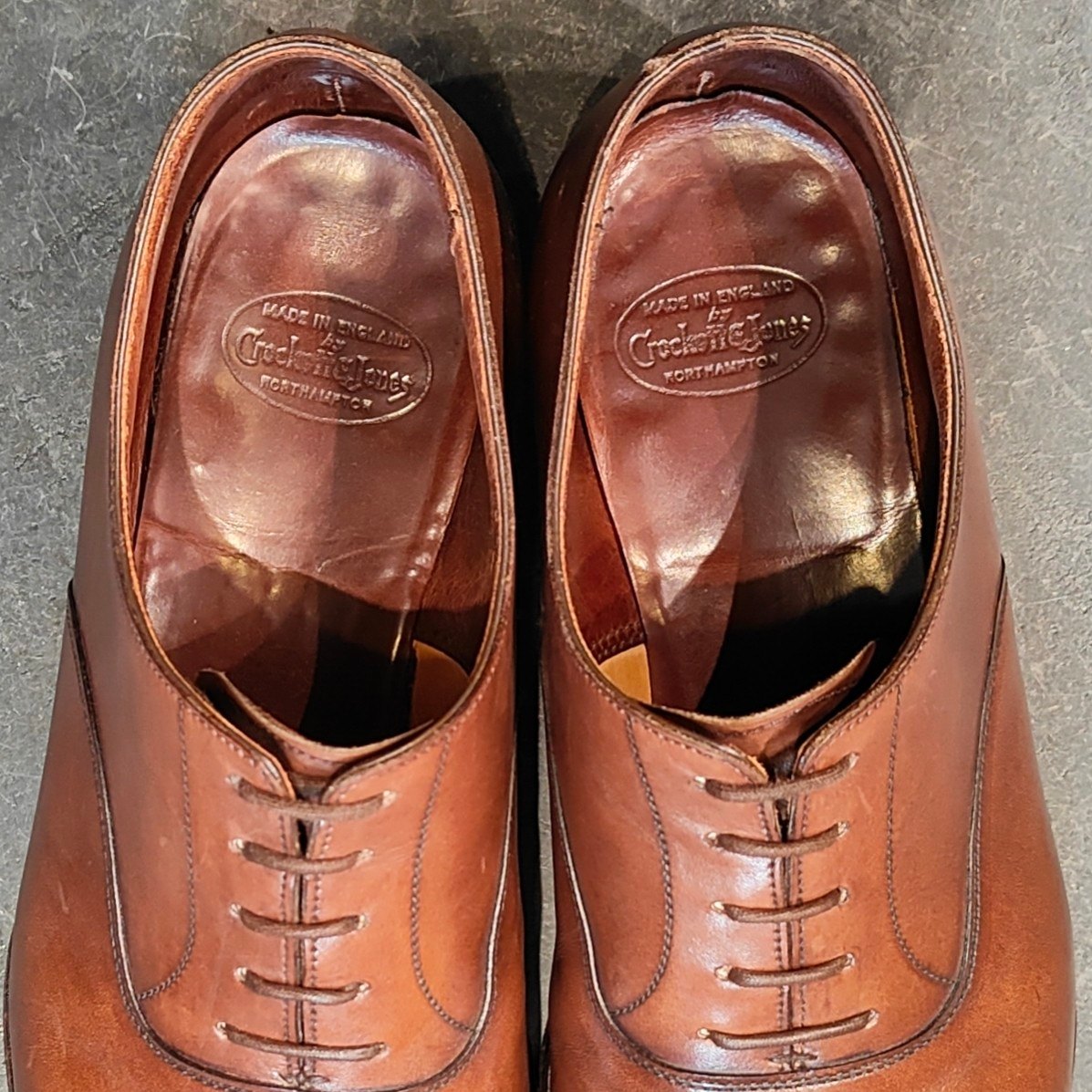 【CROCKETT&JONES】クロケット&ジョーンズ オードリー3ストレートチップ カーフ ブラウン サイズ UK8.5E