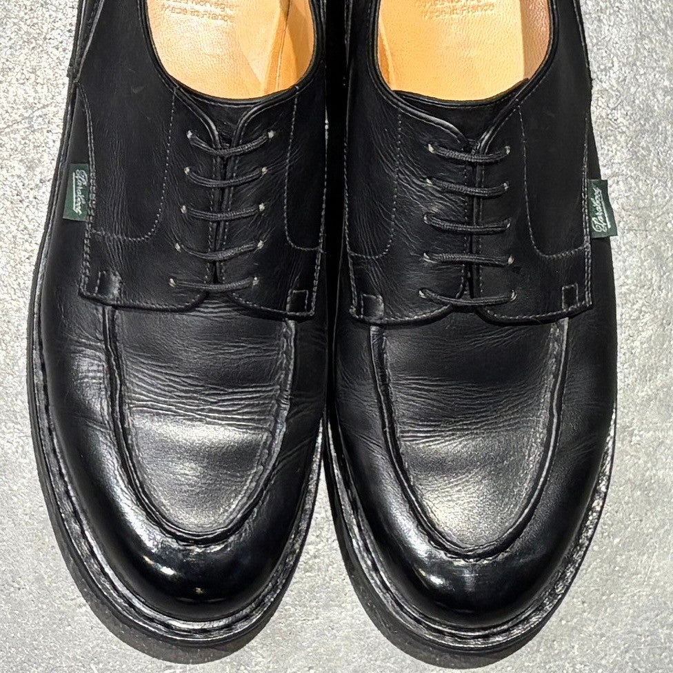 【Paraboot】パラブーツ レザーシューズ シャンボード Uチップ リスレザー ブラック サイズUK9.5 参考定価¥99,000-