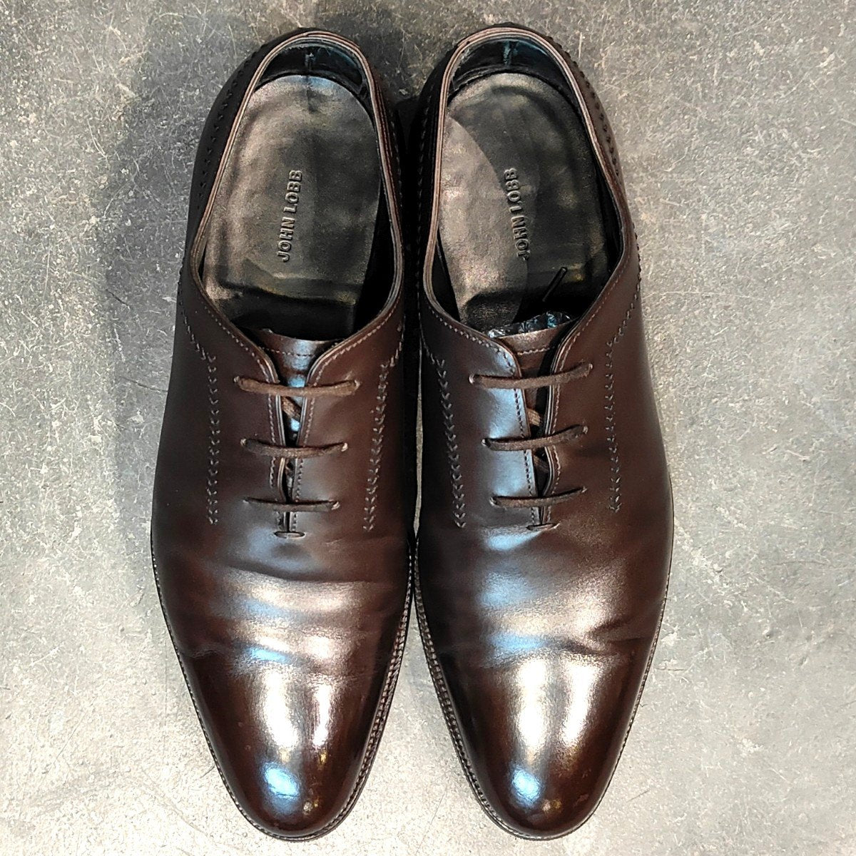 希少 極美品【JOHN LOBB】ジョンロブ ホルト HOLT 2019イヤーモデル ホールカット ダークブラウン サイズ UK7E 0118ラスト