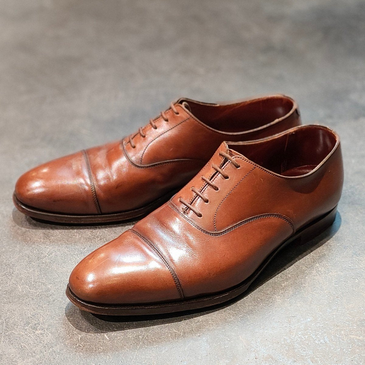 【CROCKETT&JONES】クロケット&ジョーンズ オードリー3ストレートチップ カーフ ブラウン サイズ UK8.5E