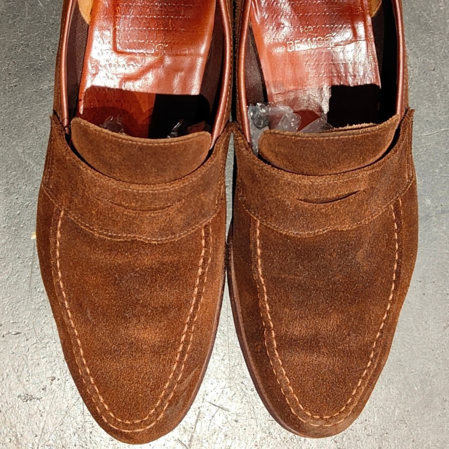 【CROCKETT&JONES】クロケットジョーンズ×BEAMSF アンラインドローファー スエード ブラウン サイズUK9
