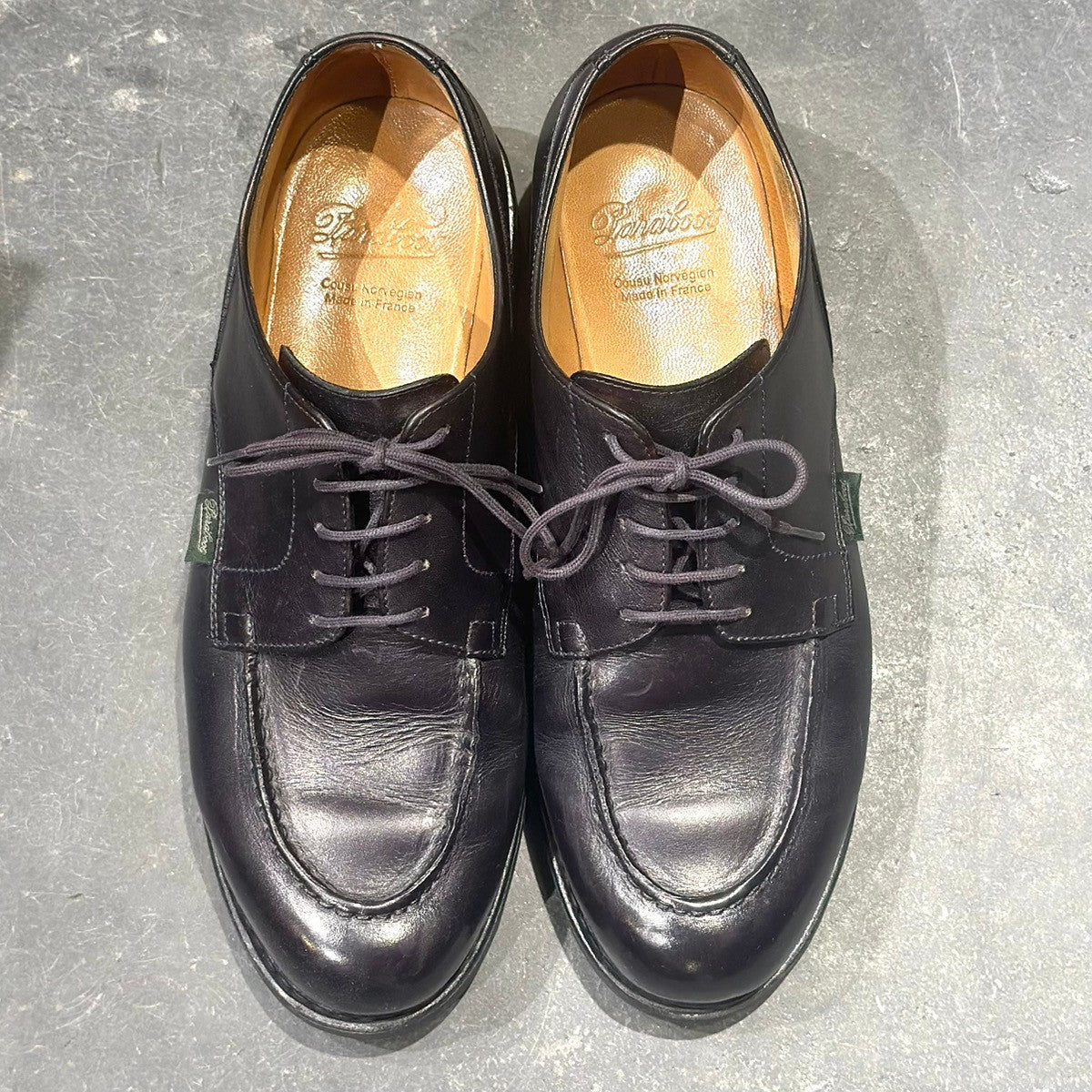 【Paraboot】パラブーツ シャンボード Uチップ カーフ ブラック メンズ サイズUK7 F283ラスト
