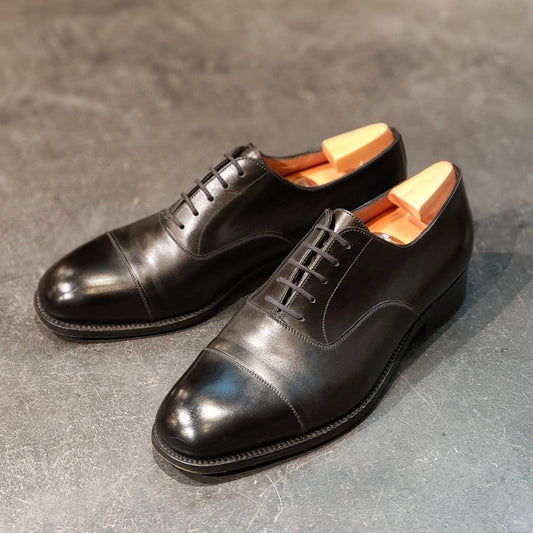 使用数回 【J.M.WESTON】ジェイエムウエストン 300 ストレートチップ カーフ ブラック サイズ 5.5E 11ラスト 定価¥165,000-