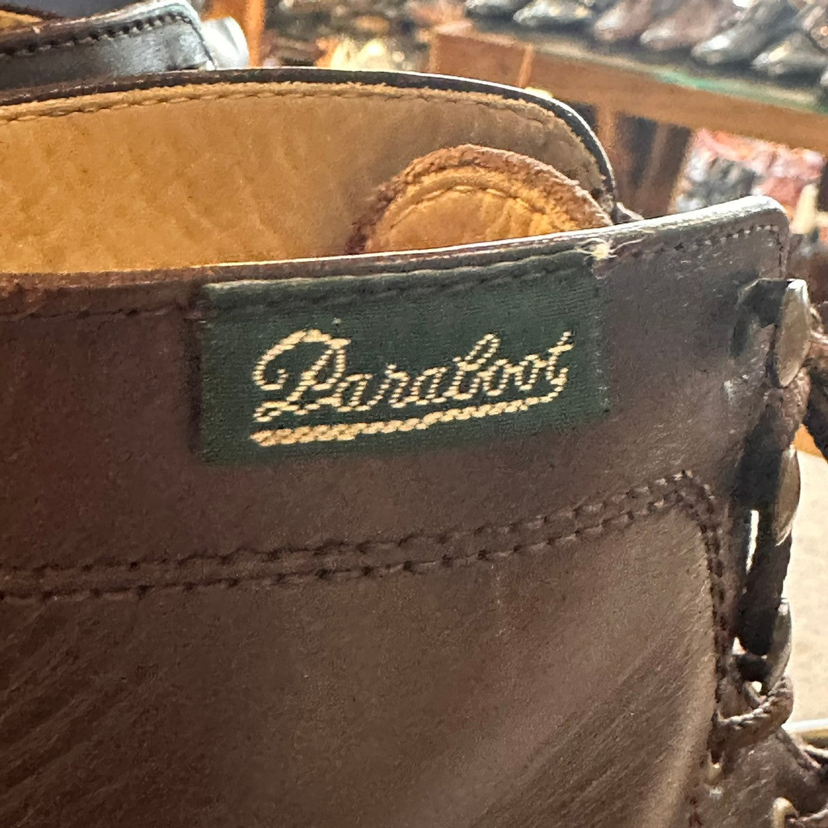 希少【PARABOOT】パラブーツ ヴィッテル2 デカタグ Uチップ ブーツ カーフ ブラウン サイズUK9