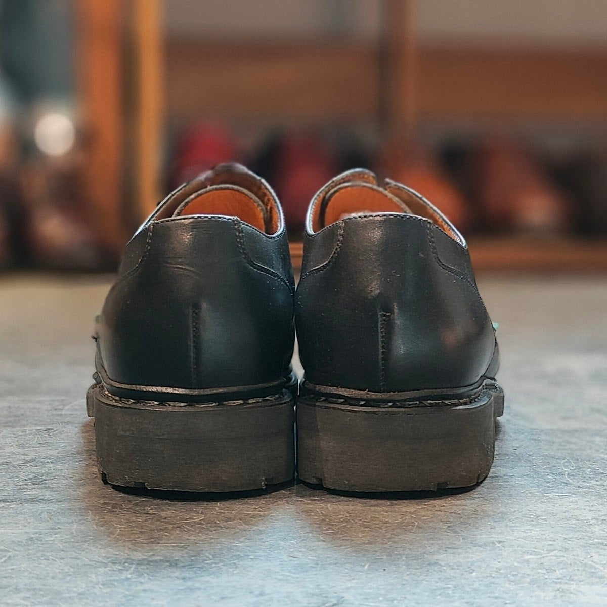 極美品 【Paraboot】パラブーツ シャンボード Uチップ リスレザー ブラック サイズUK6 定価¥96,800-