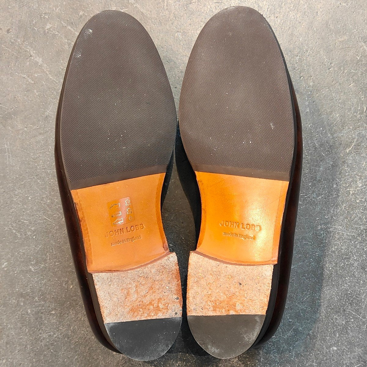 使用数回 【JOHN LOBB】ジョンロブ ロペス ローファー ミュージアムカーフ ダークブラウン サイズ UK9E 4395ラスト 参考定価¥269,500-