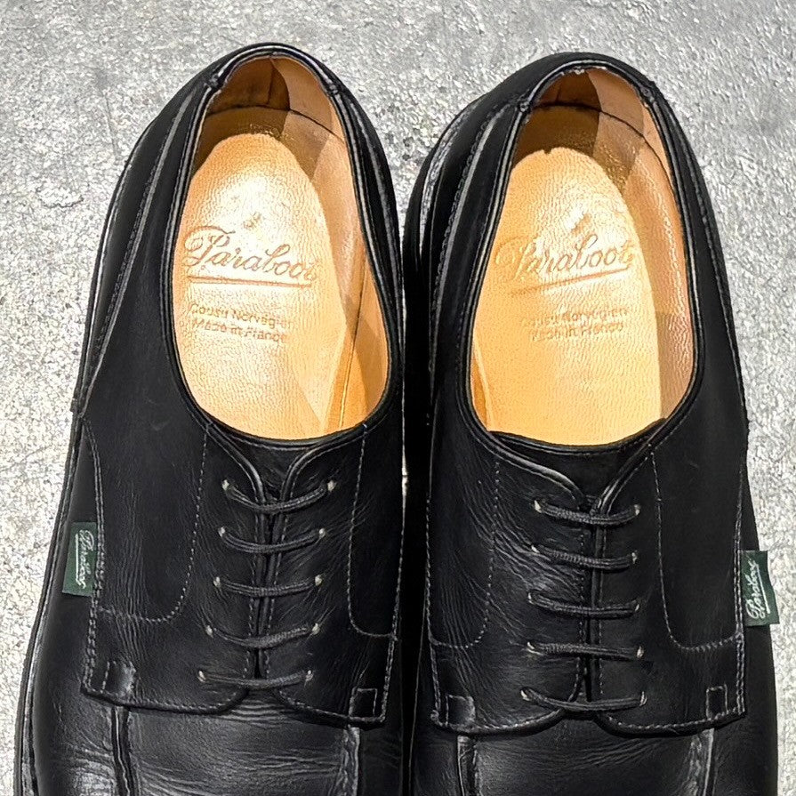 【Paraboot】パラブーツ レザーシューズ シャンボード Uチップ リスレザー ブラック サイズUK9.5 参考定価¥99,000-