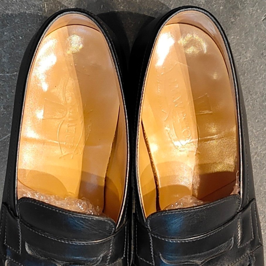 【J.M.WESTON】ジェイエムウエストン 180 シグニチャーローファー ボックスカーフ ブラック サイズ UK4.5C 41ラスト 定価¥156,200-