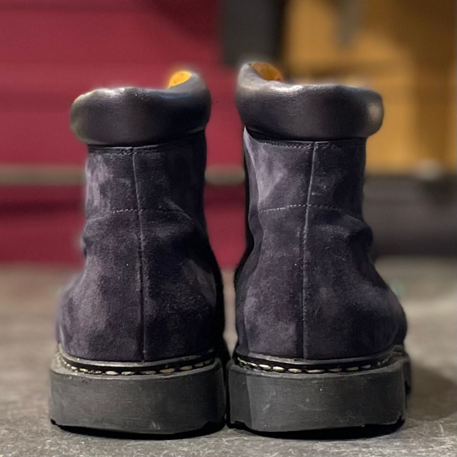 【Paraboot】パラブーツ ベルジュラック レースアップブーツ スエード ネイビー サイズUK7.5