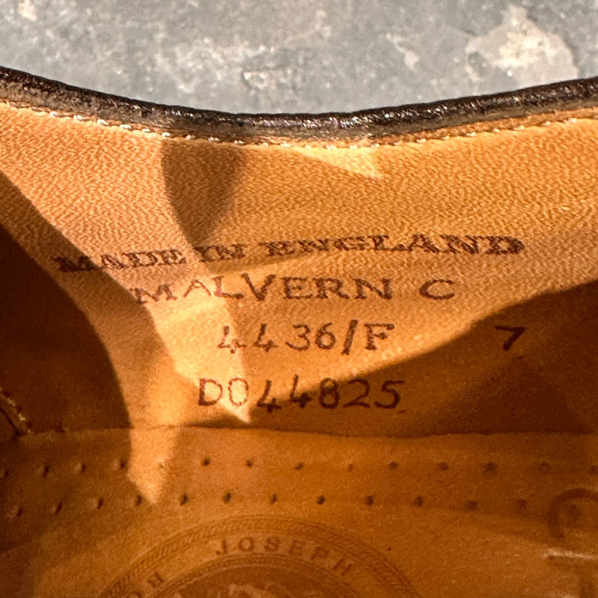 【JOSEPH CHEANEY】ジョセフチーニー マルバーンC プレーントゥ グレインレザー ダークブラウン サイズUK7