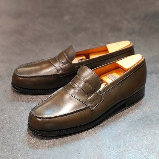 美品【J.M.WESTON】ジェイエムウエストン 180 シグニチャーローファー ボックスカーフ ハンターグリーン サイズ UK9.5C 41ラスト 定価¥151,800-