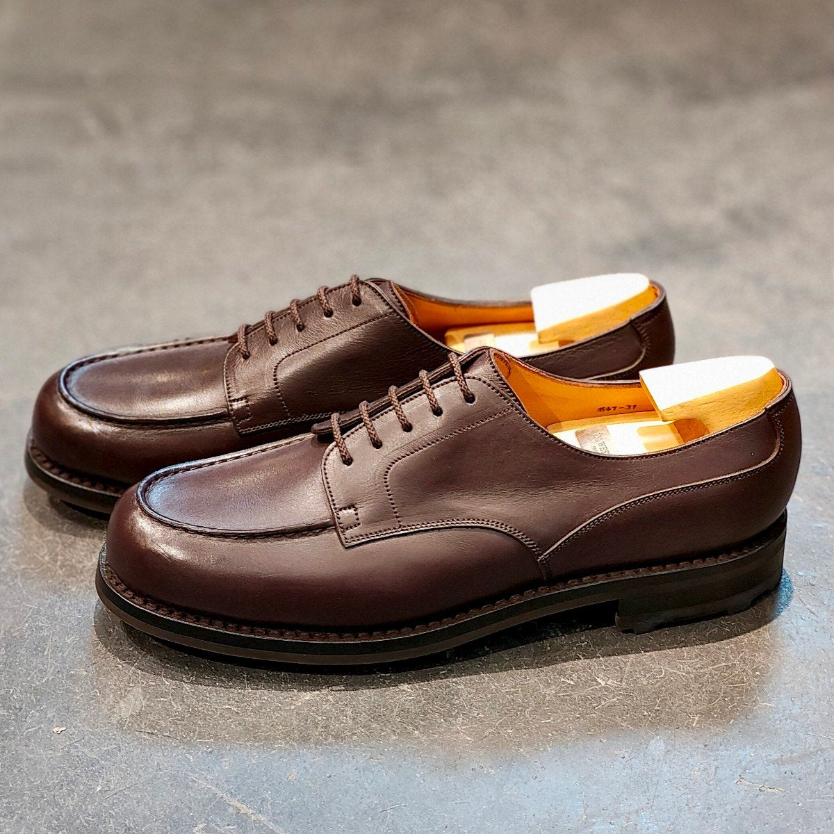 希少 新品未使用 【J.M.WESTON】ジェイエムウエストン 641 ゴルフ Uチップ 旧旧ロゴ カーフ ダークブラウン サイズ UK9C 31ラスト 参考定価¥176,000-