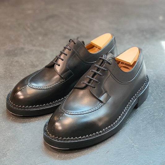 新品未使用-【J.M.WESTON】ジェイエムウエストン 677 ハントダービー Uチップ ロシアンカーフ ブラック サイズ UK6E 32ラスト 定価¥451,000