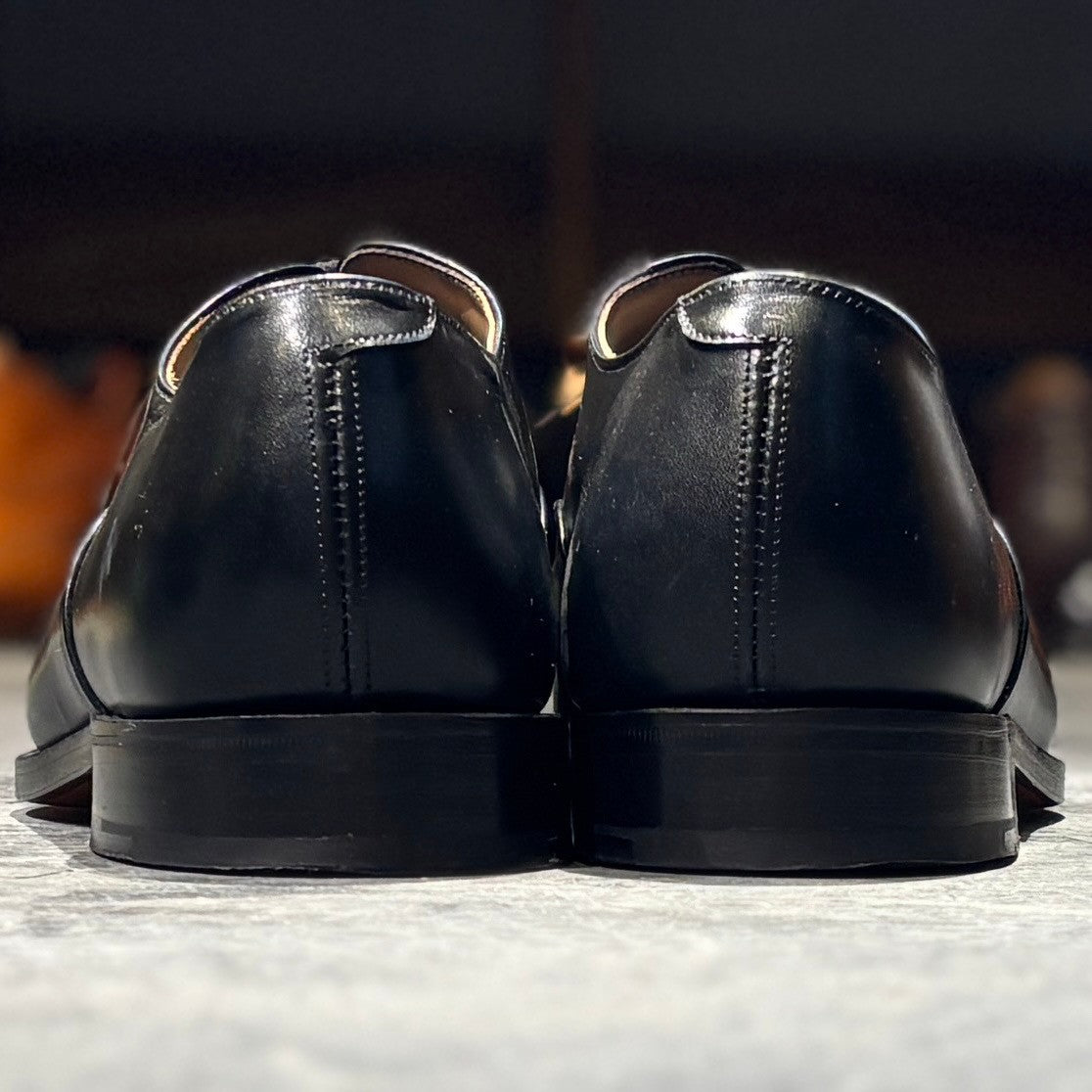 【Tricker's】トリッカーズ レザーシューズ リージェント ストレートチップ カーフ ブラック サイズUK8.5