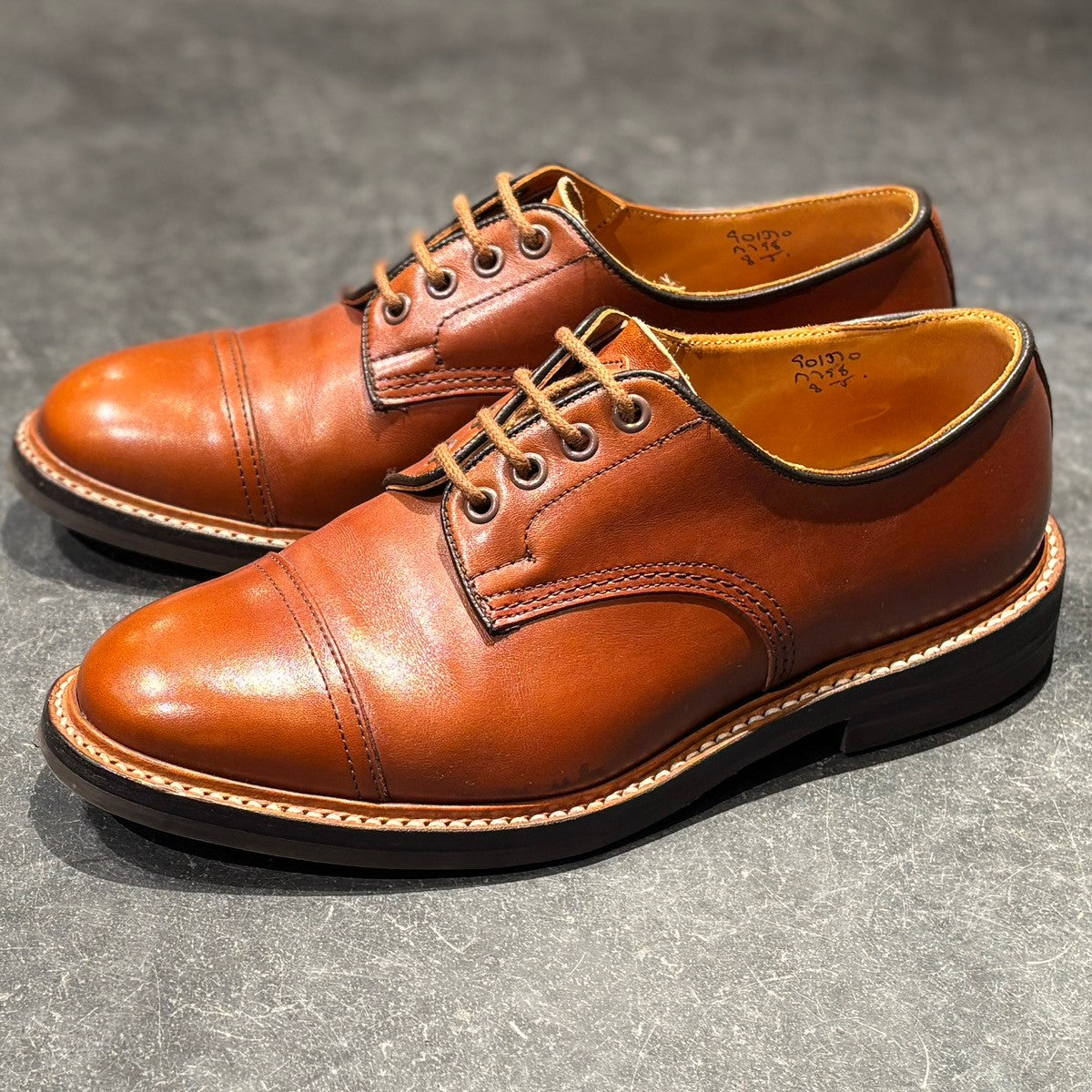 【Tricker’s】トリッカーズ レザーシューズ M798 ストレートチップ カーフ ブラウン サイズ UK8
