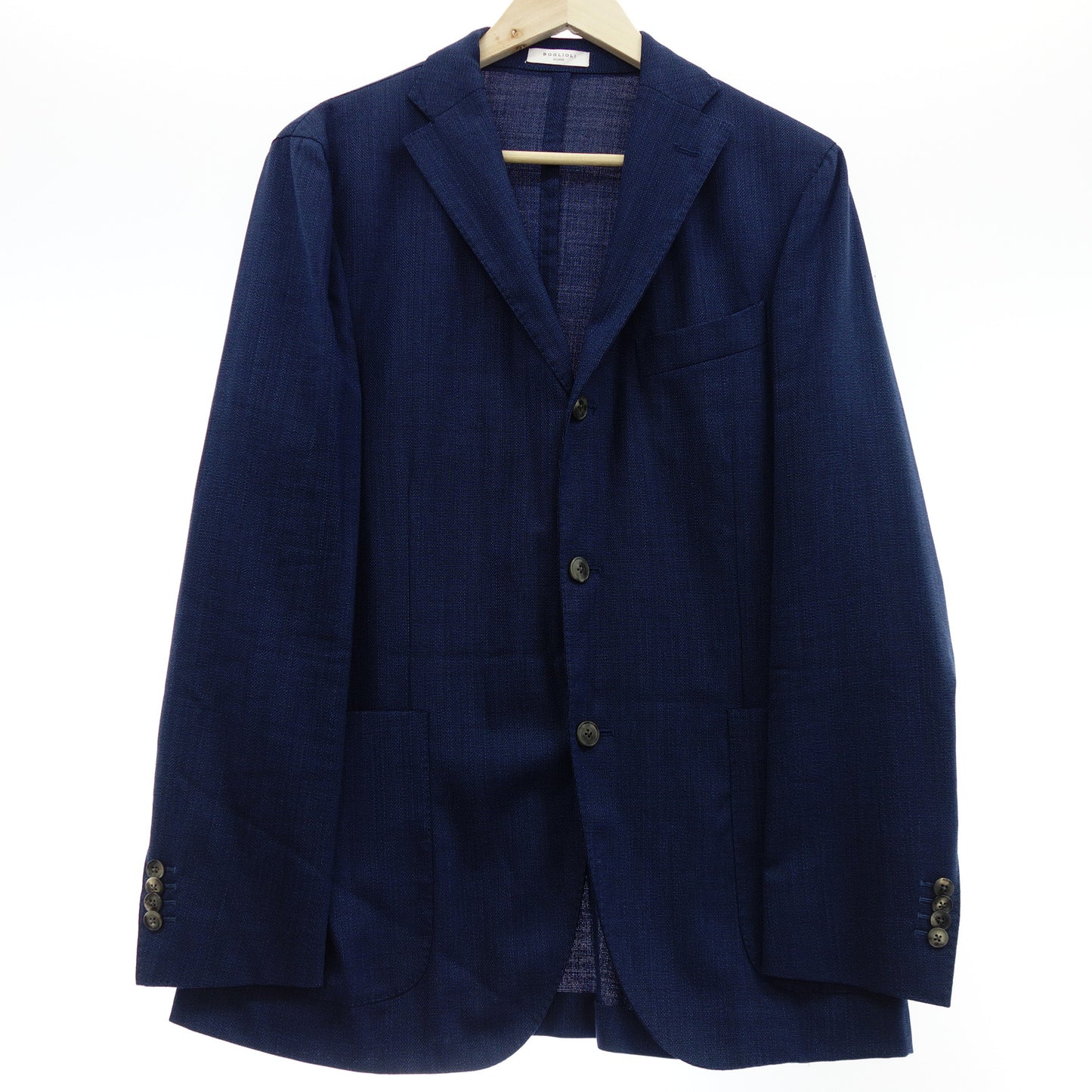 【BOGLOILI】ボリオリ 段返り3Bウールジャケット N2902E K.JACKET SSモデル ネイビー サイズ 50