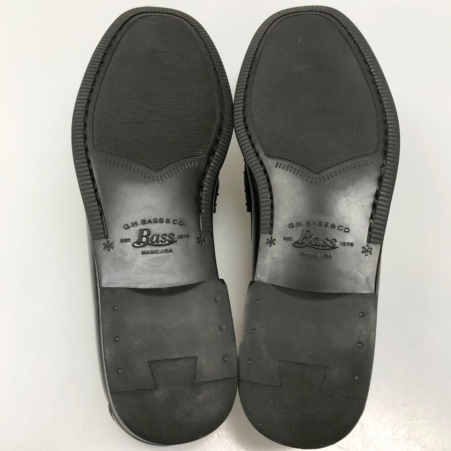 新品未使用 【G.H.Bass&Co. 】 ジーエイチバス 11775 リンカーン ビットローファー ハイシャインレザー ブラック サイズ US7 定価¥34,100-
