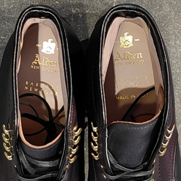 希少 新品未使用 【ALDEN】オールデン バーニーズニューヨークt別注 N3805H NST タンカーブーツ クロムエクセル ネイビー サイズUS7D モディファイドラスト