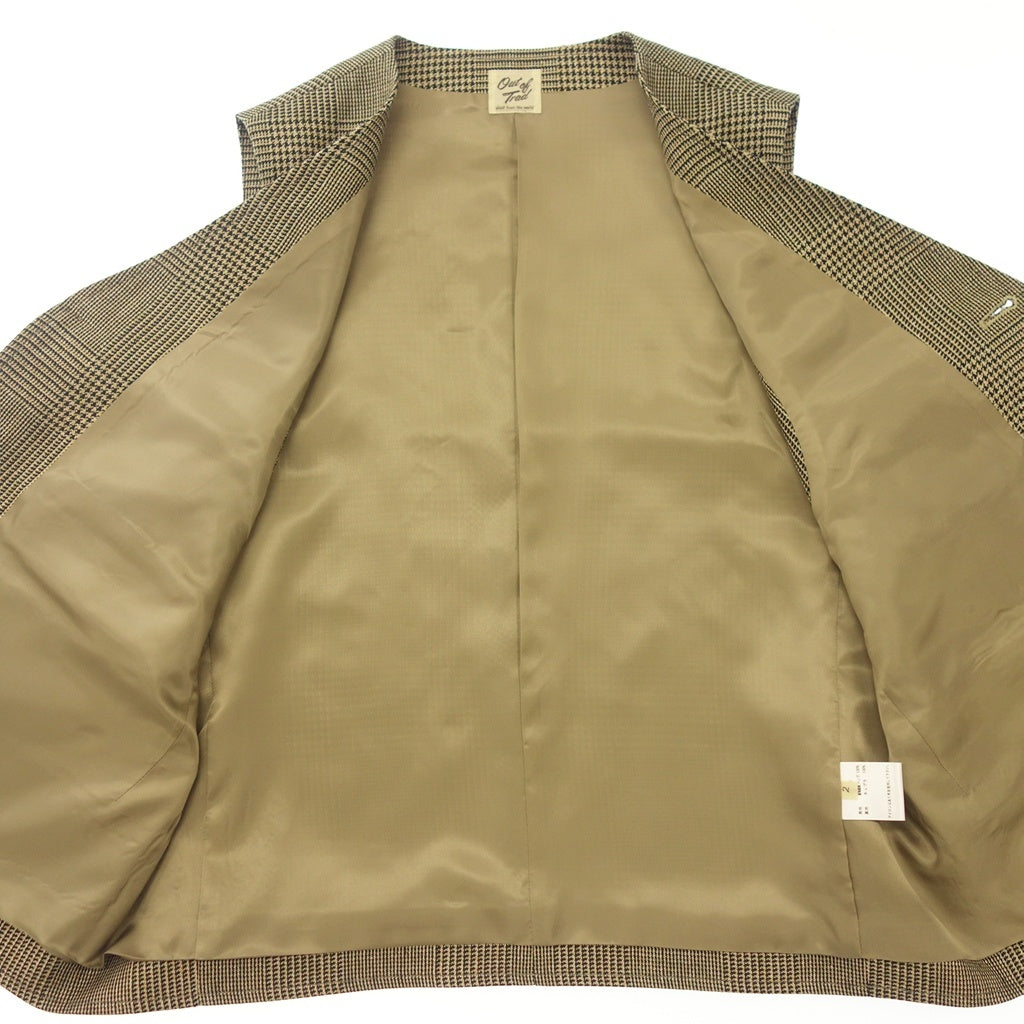 【OUT OF TRAD】アウトオブトラッド Keith 4Bベスト Glen Plaid ベージュ サイズ 3