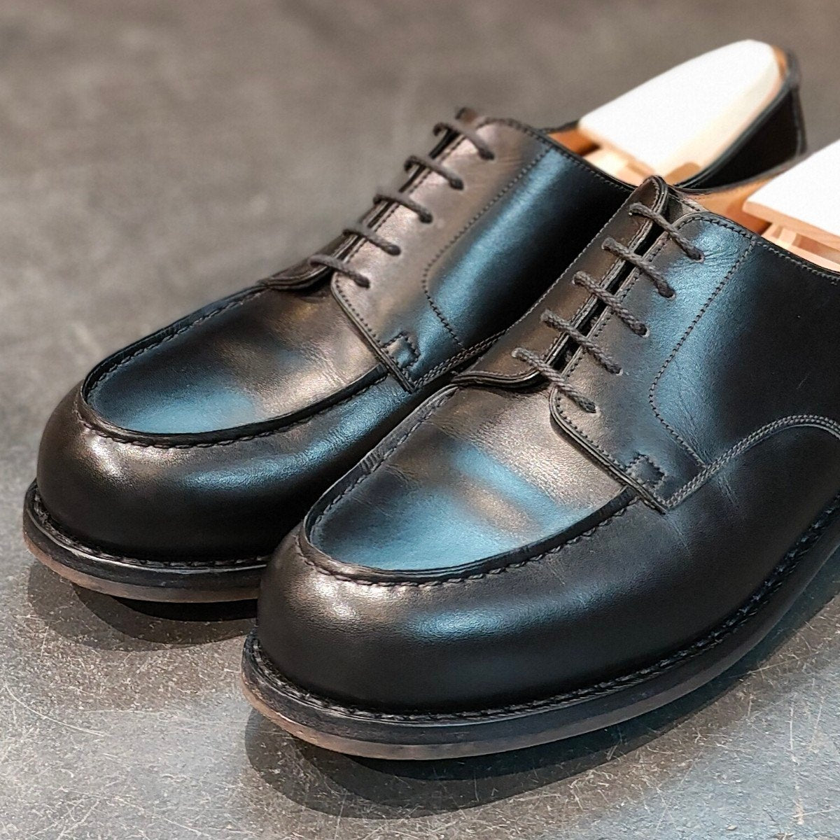 極美品 【J.M.WESTON】ジェイエムウエストン 641 ゴルフ Uチップ ボックスカーフ ブラック サイズ UK8E ラスト 定価¥168,300-