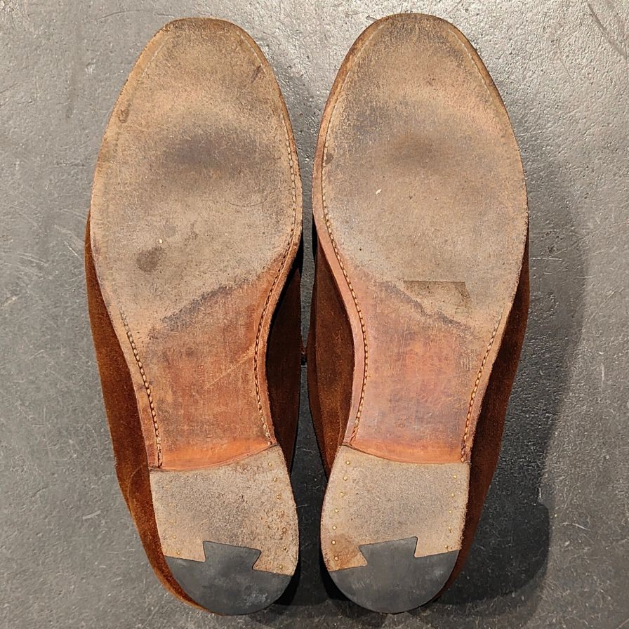 【CROCKETT&JONES】クロケットジョーンズ×BEAMSF アンラインドローファー スエード ブラウン サイズUK9