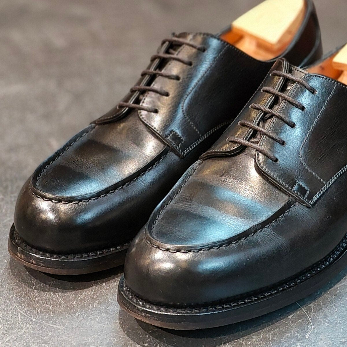 希少 美品 【J.M.WESTON】ジェイエムウエストン 641 ゴルフ Uチップ ロシアンカーフ ブラック サイズ UK7D 31ラスト 定価¥179,300-